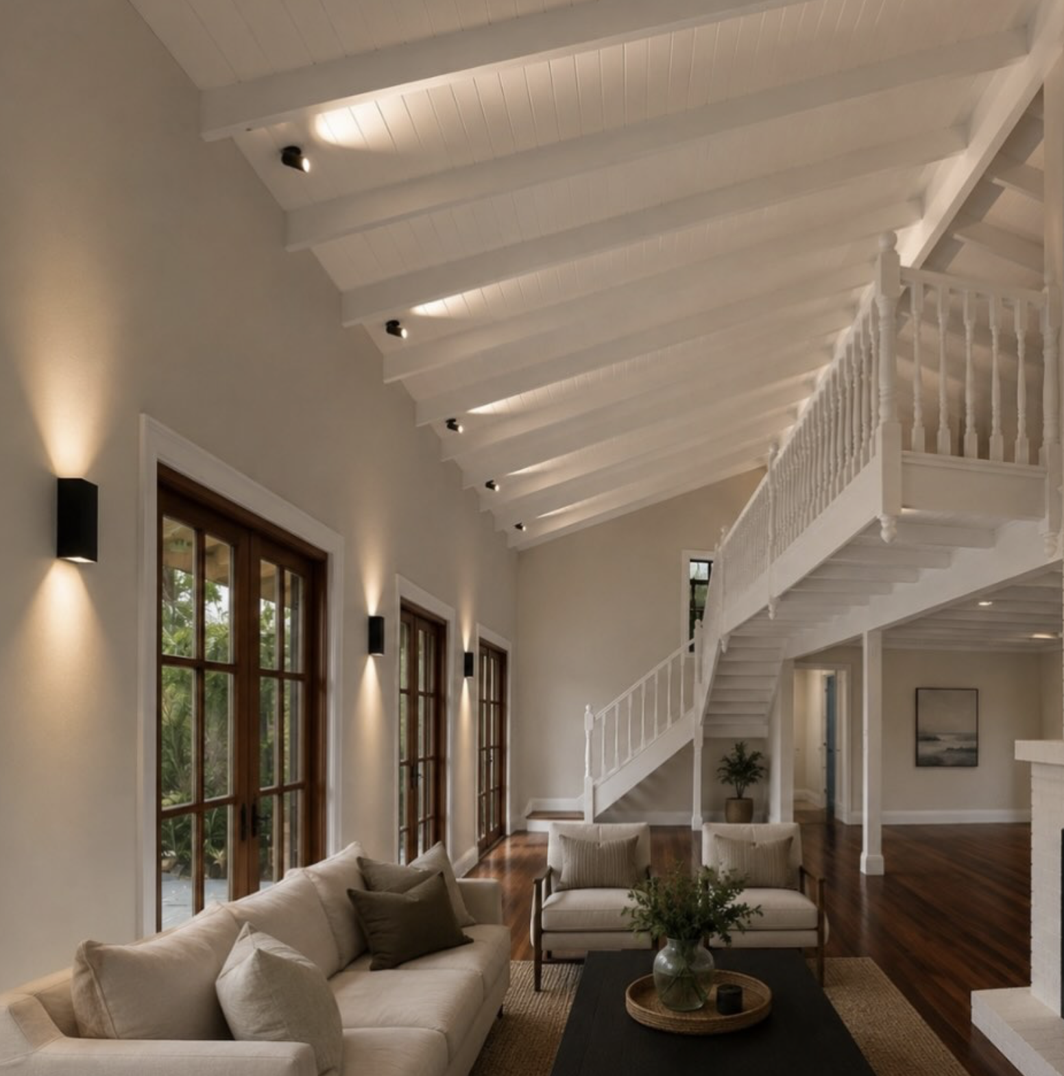 Feature lighting installation in a residential property